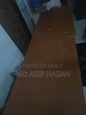 Brown Wooden Table Workspace Or Dining Table.