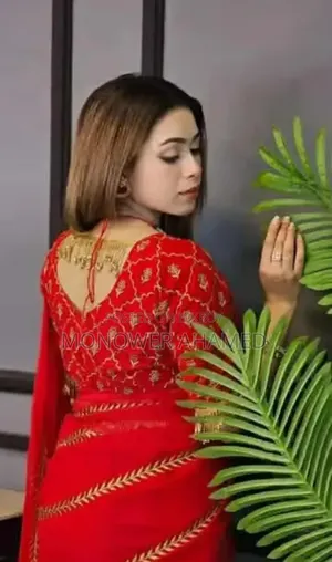 Red Colour Georgette Saree