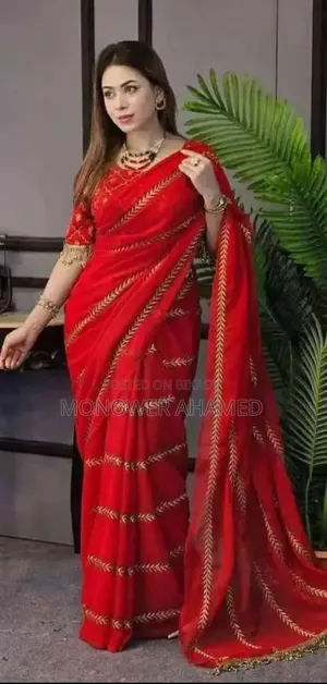 Red Colour Georgette Saree