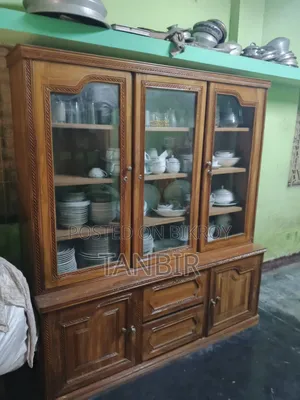 Used Teak Wood Wall Showcase
