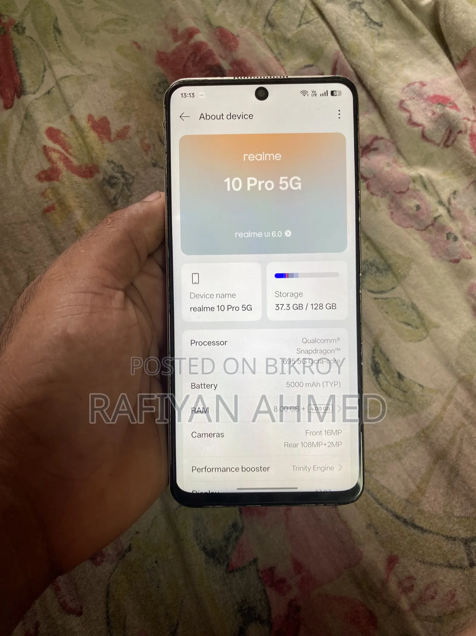 Realme 10 Pro 128 GB Black