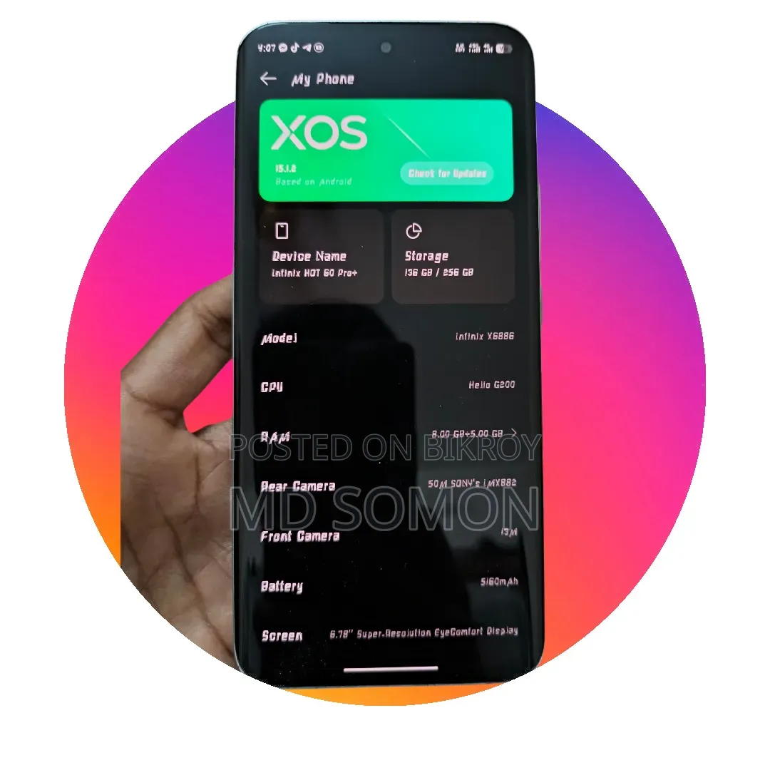 Infinix Hot 60 Pro+ 256 GB Silver