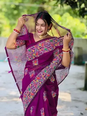 Designed Screen Print Saree