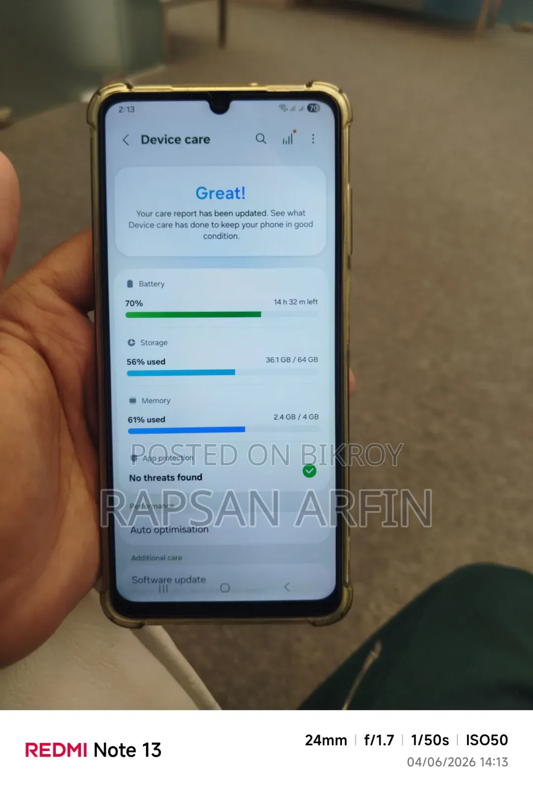 Samsung Galaxy A06 64 GB Gold