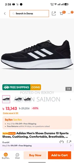 Original Adidas Duramo Sl 2.0 Shoes | Like New | 2 Months Used (42-43)