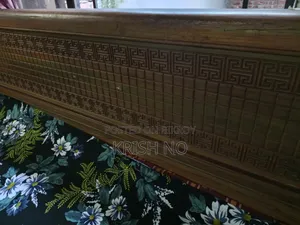 6/7 feet Teak wood bed with mattress and toshok for sale