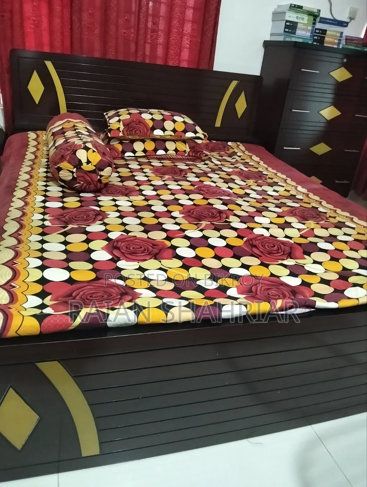 Full Bed Set (Bed, Mattress, Wardrobe)
