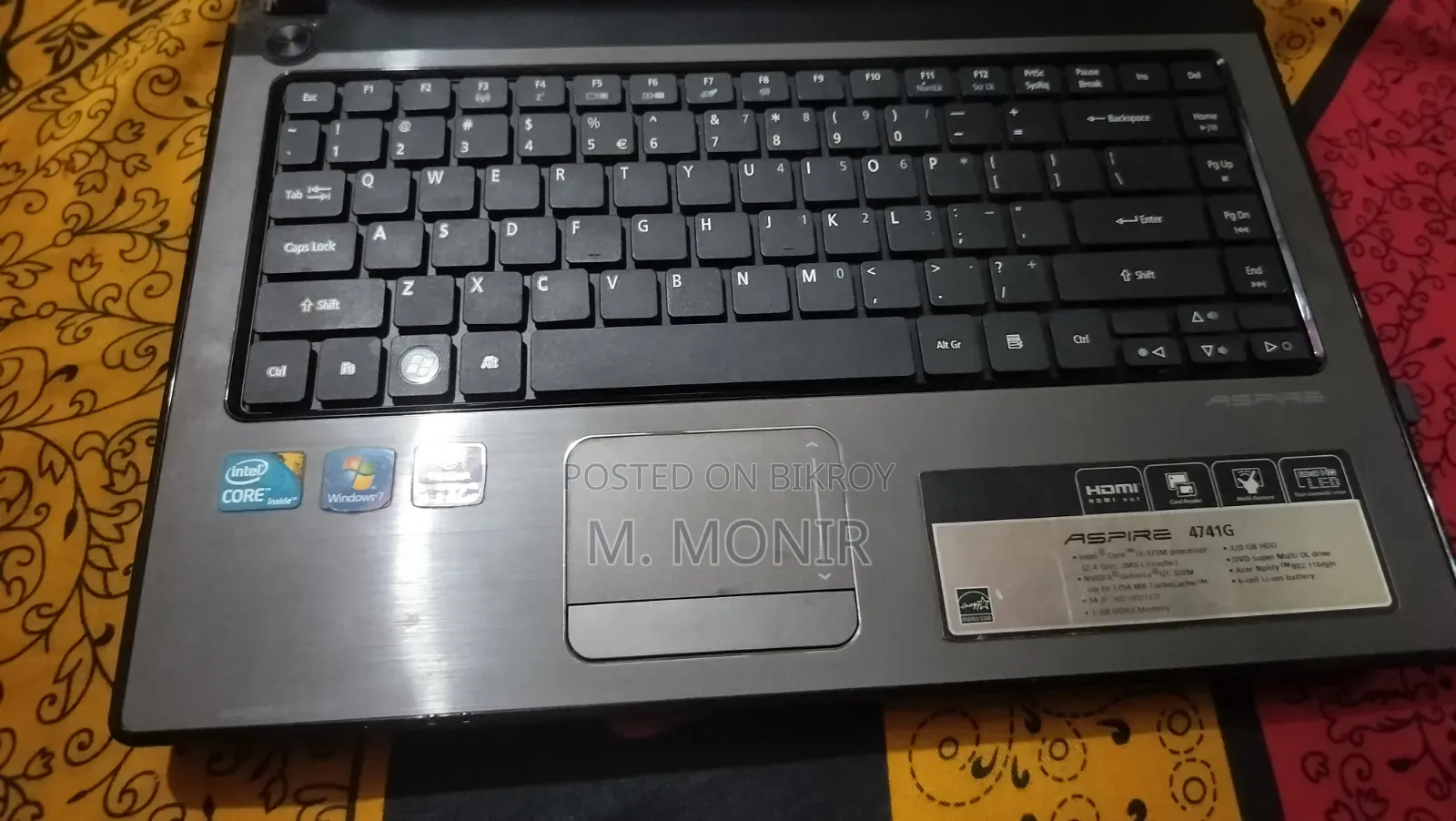 Laptop Acer Aspire 4741 2GB Intel Core I3 SSD 128GB