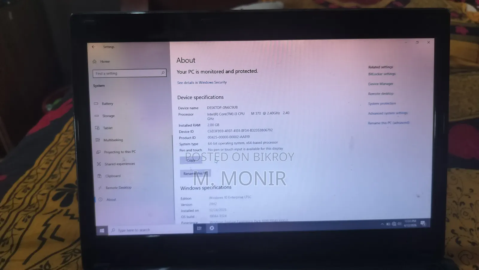 Laptop Acer Aspire 4741 2GB Intel Core I3 SSD 128GB