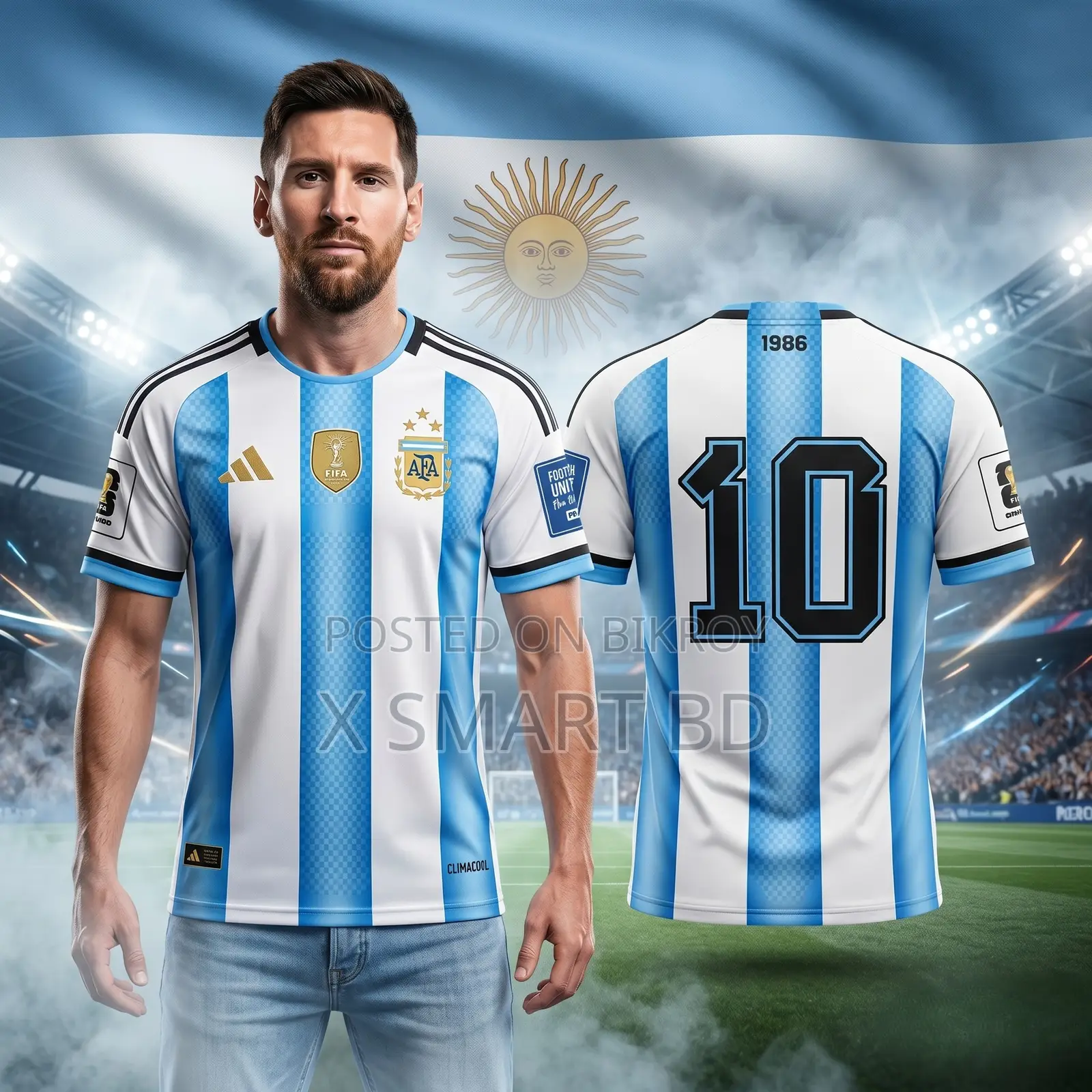 Argentina National Football Team Home Jersey - Iconic No. 10