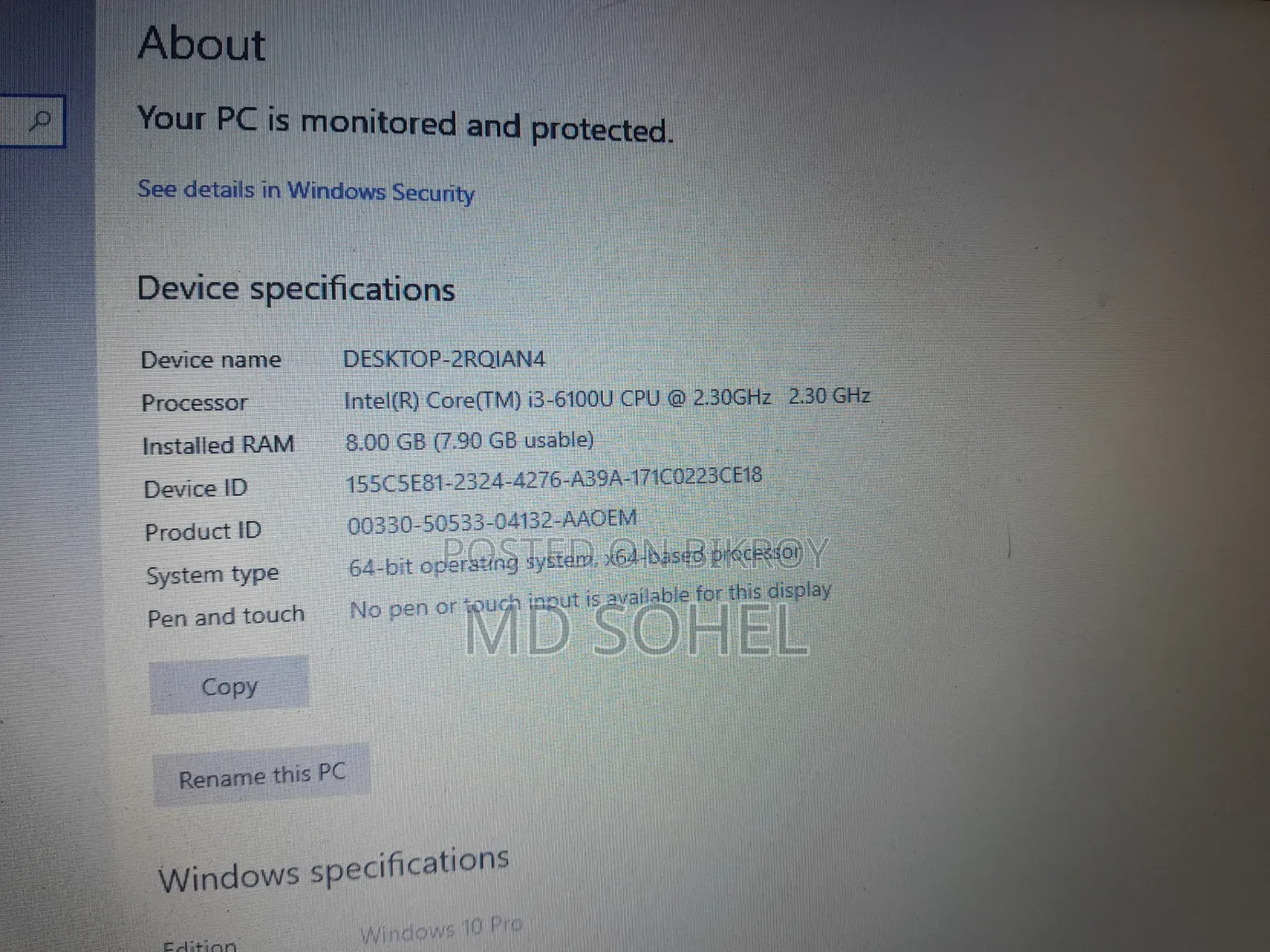 Laptop HP 630 8GB Intel Core i3 HDD 500GB