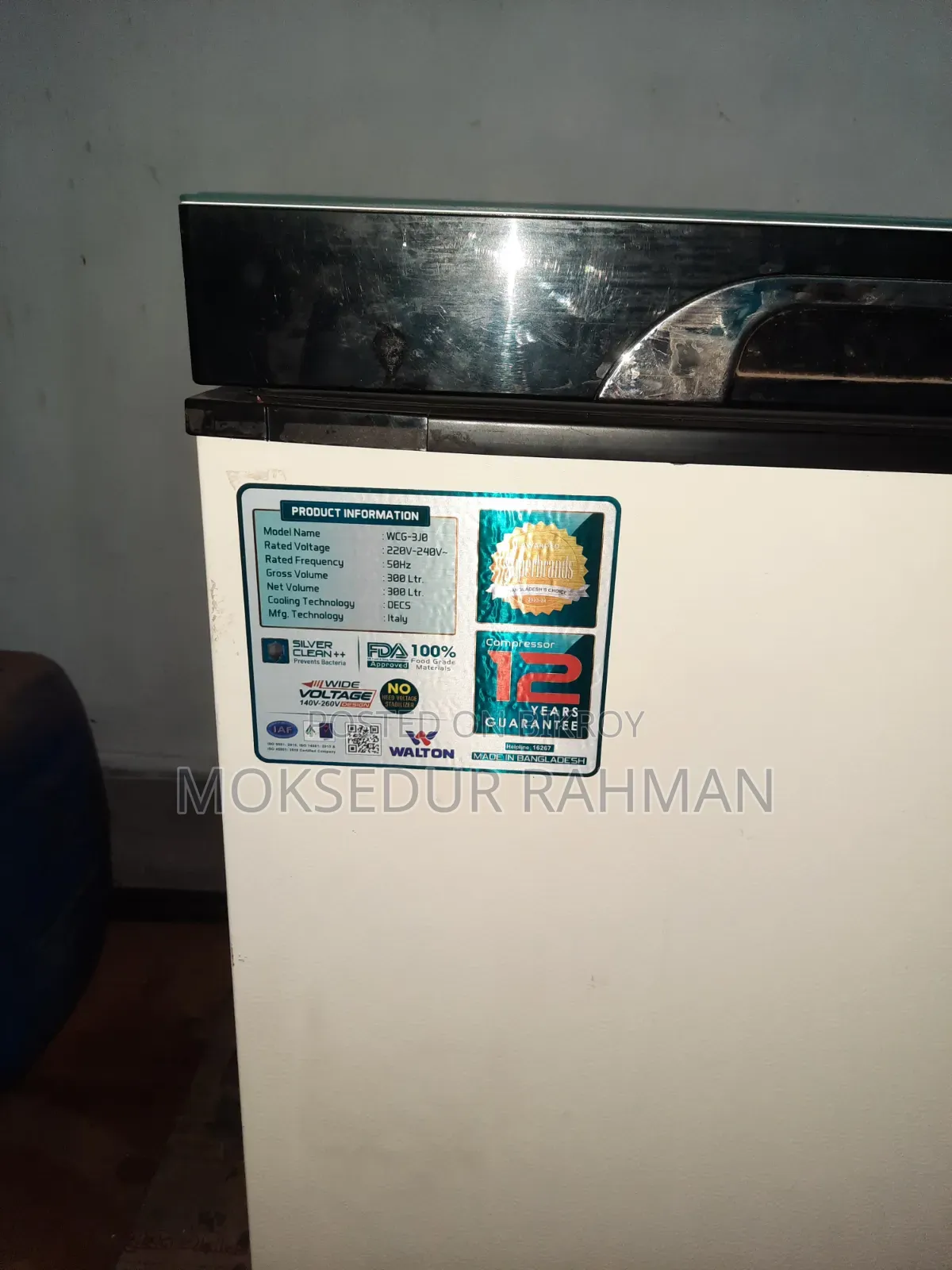 Walton 300 Liter Deep Freezer