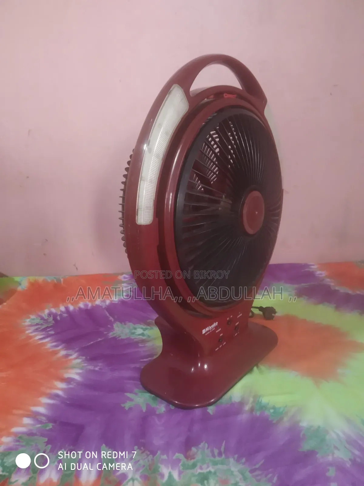 Rechargeable fan for sale.