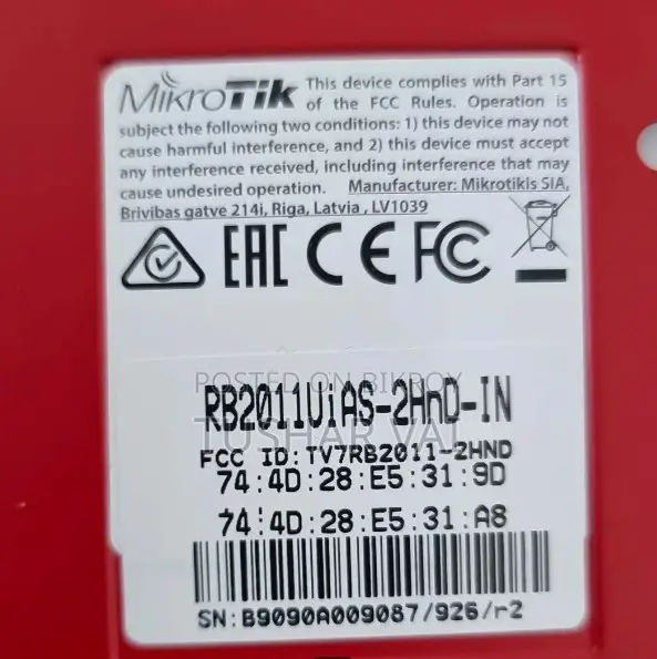 Mikrotik Rb2011uias-2hnd SFT Gigabit Wifi Router