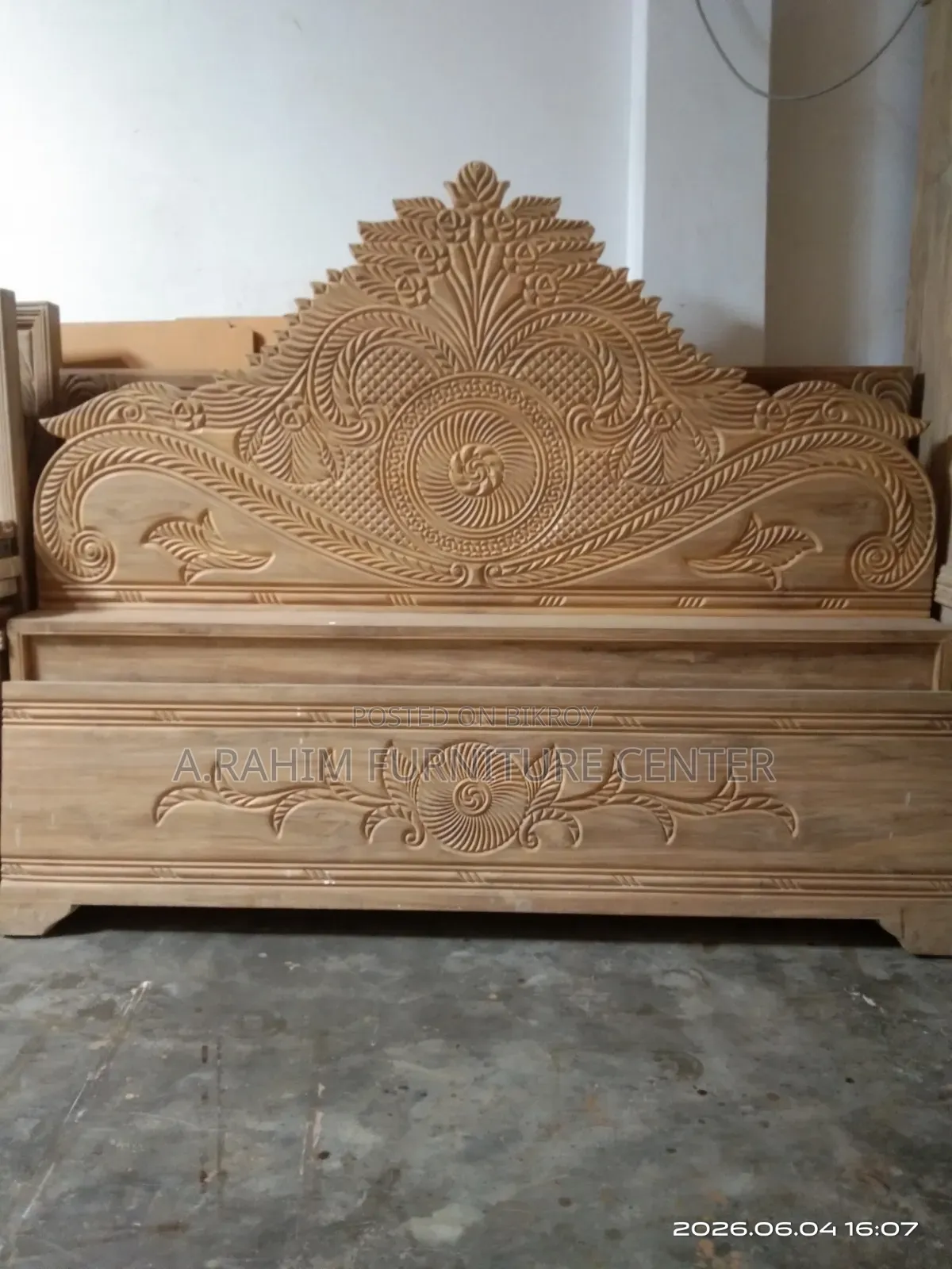 Chittagong Teak Wood Bed 6 feet by 7 feet