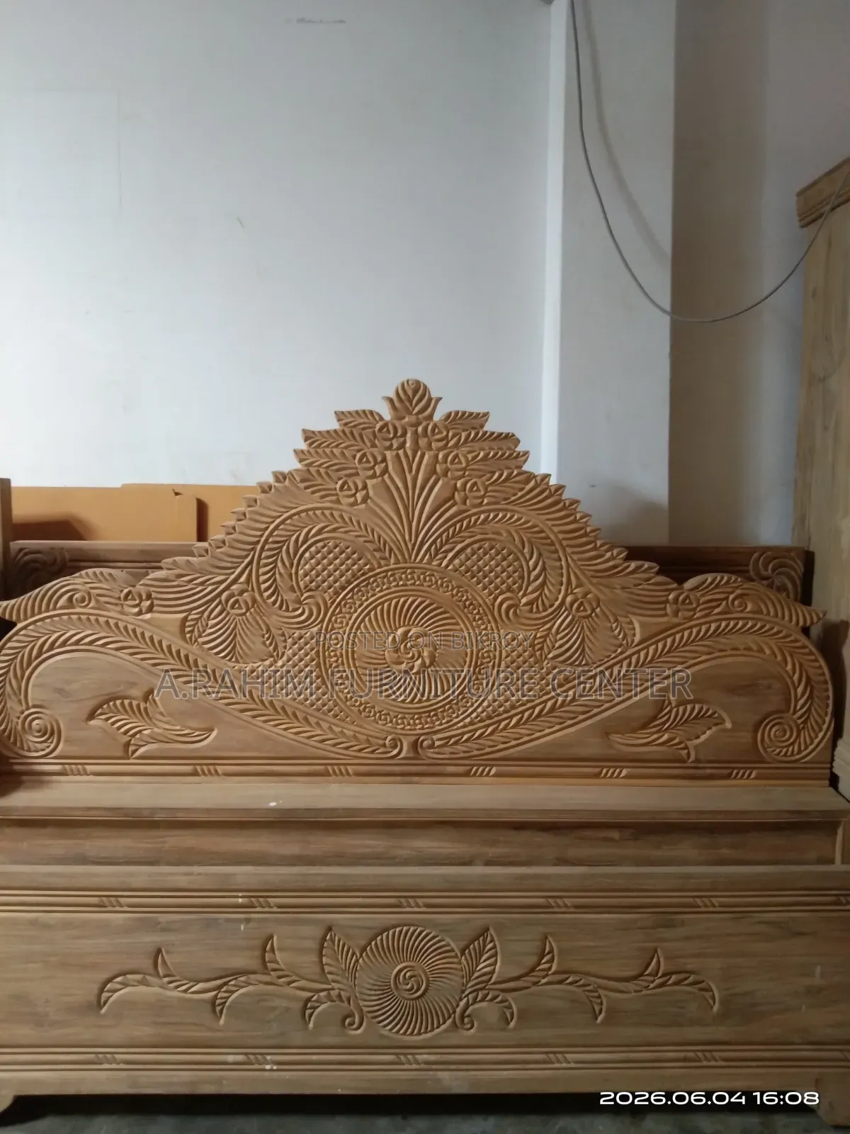 Chittagong Teak Wood Bed 6 feet by 7 feet