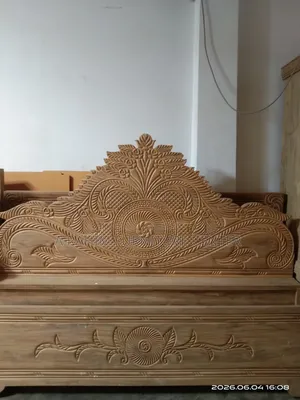 চিটাগং সেগুন কাঠের খাট 6 ফিট বাই 7 ফিট