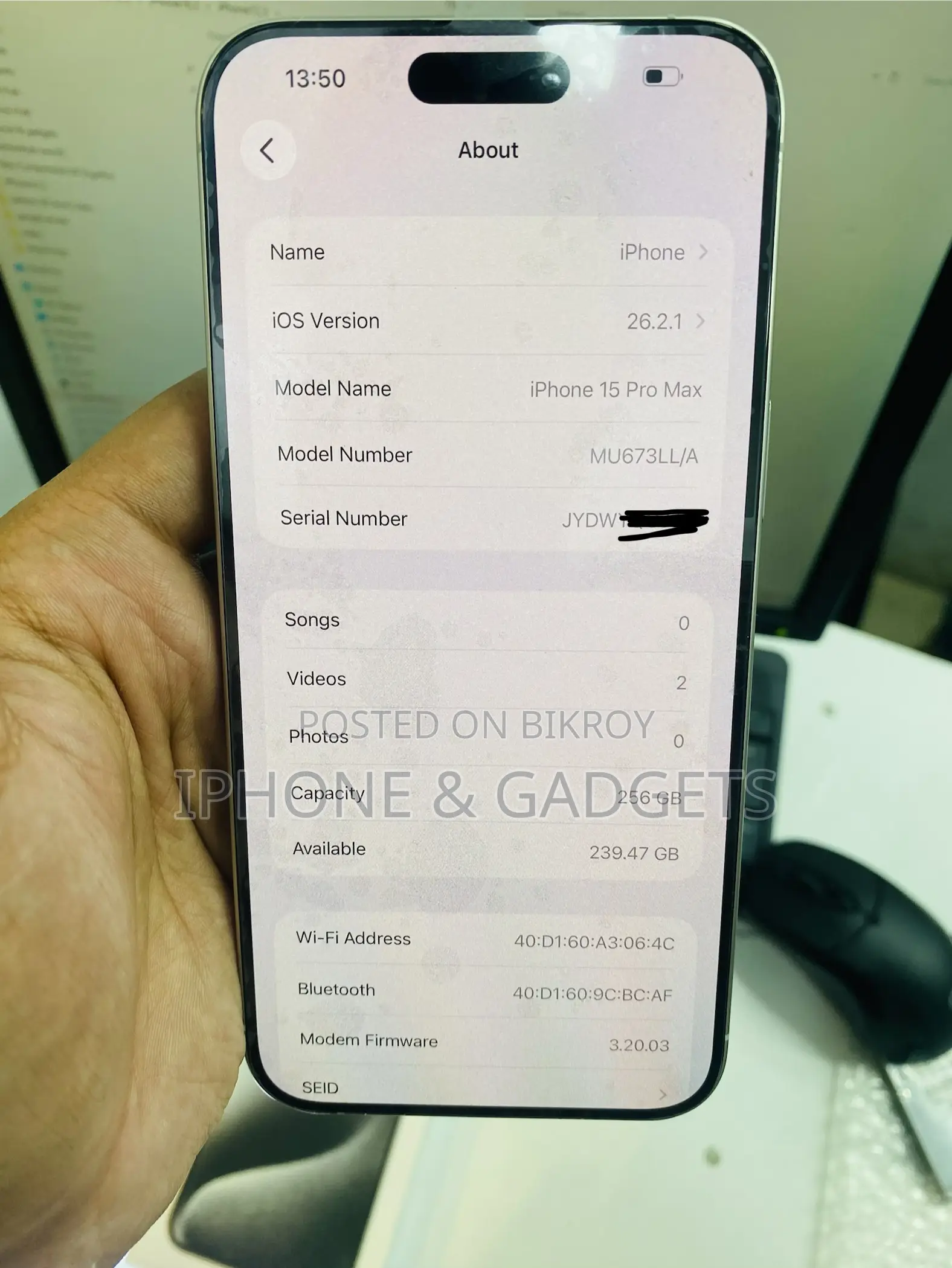 Apple iPhone 15 Pro Max 256 GB White