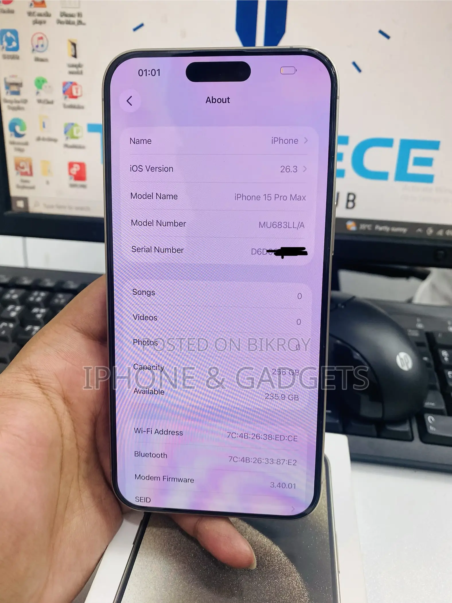 Apple iPhone 15 Pro Max 256 GB Silver