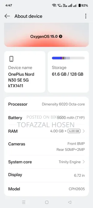 OnePlus Nord 3 128 GB Blue
