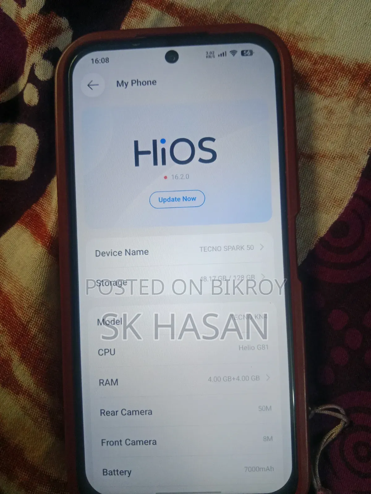 New Tecno Spark 50 128 GB Blue