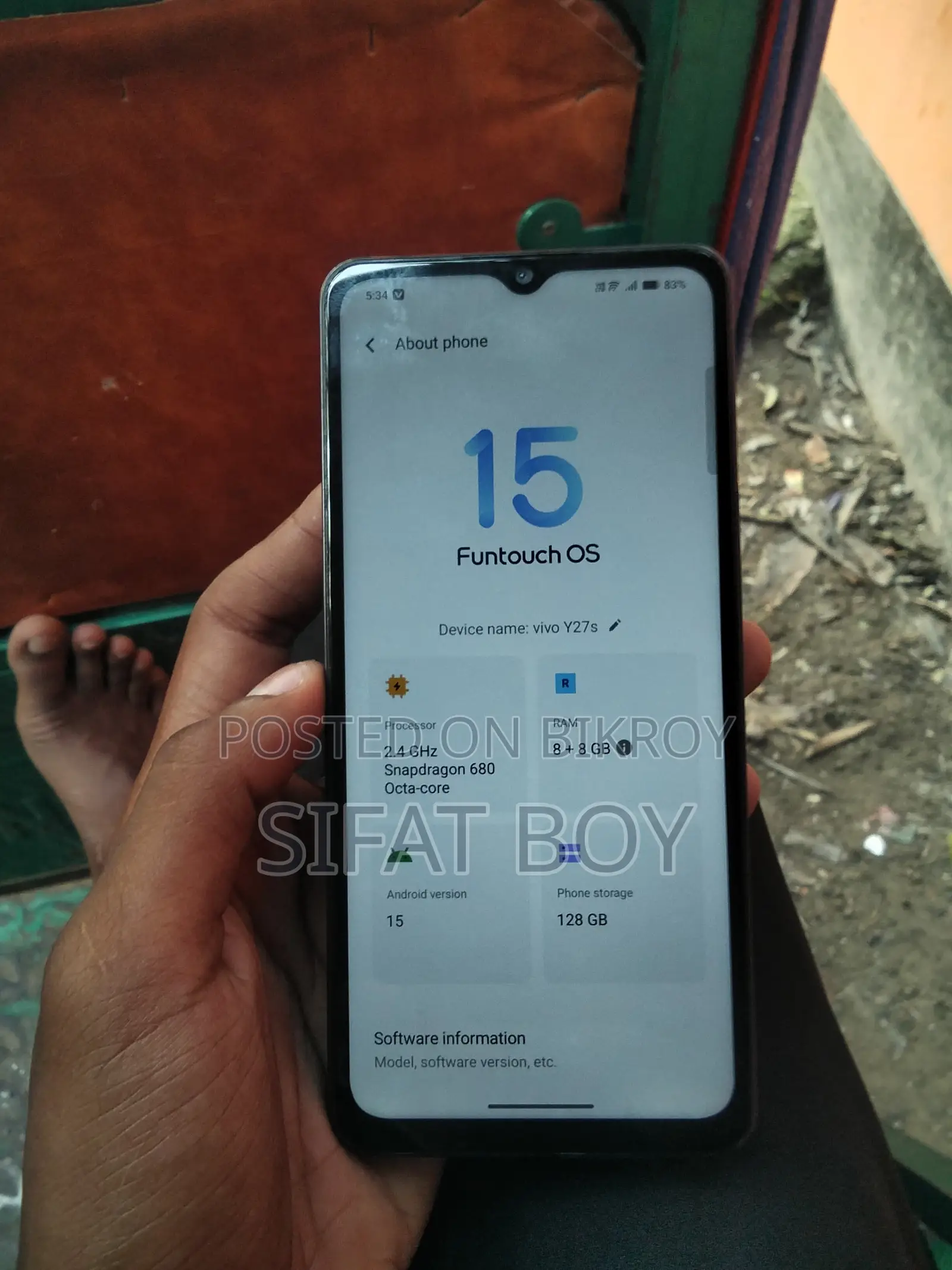 New Vivo Y27s 128 GB Blue