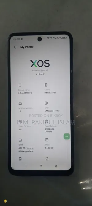 Infinix Smart 8 64 GB Blue