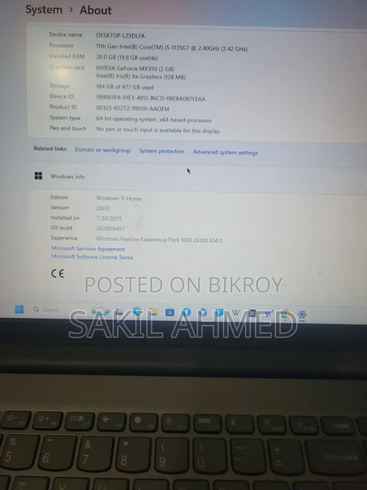 Laptop Lenovo Ideapad 3 20GB Intel Core I5 SSD 500GB