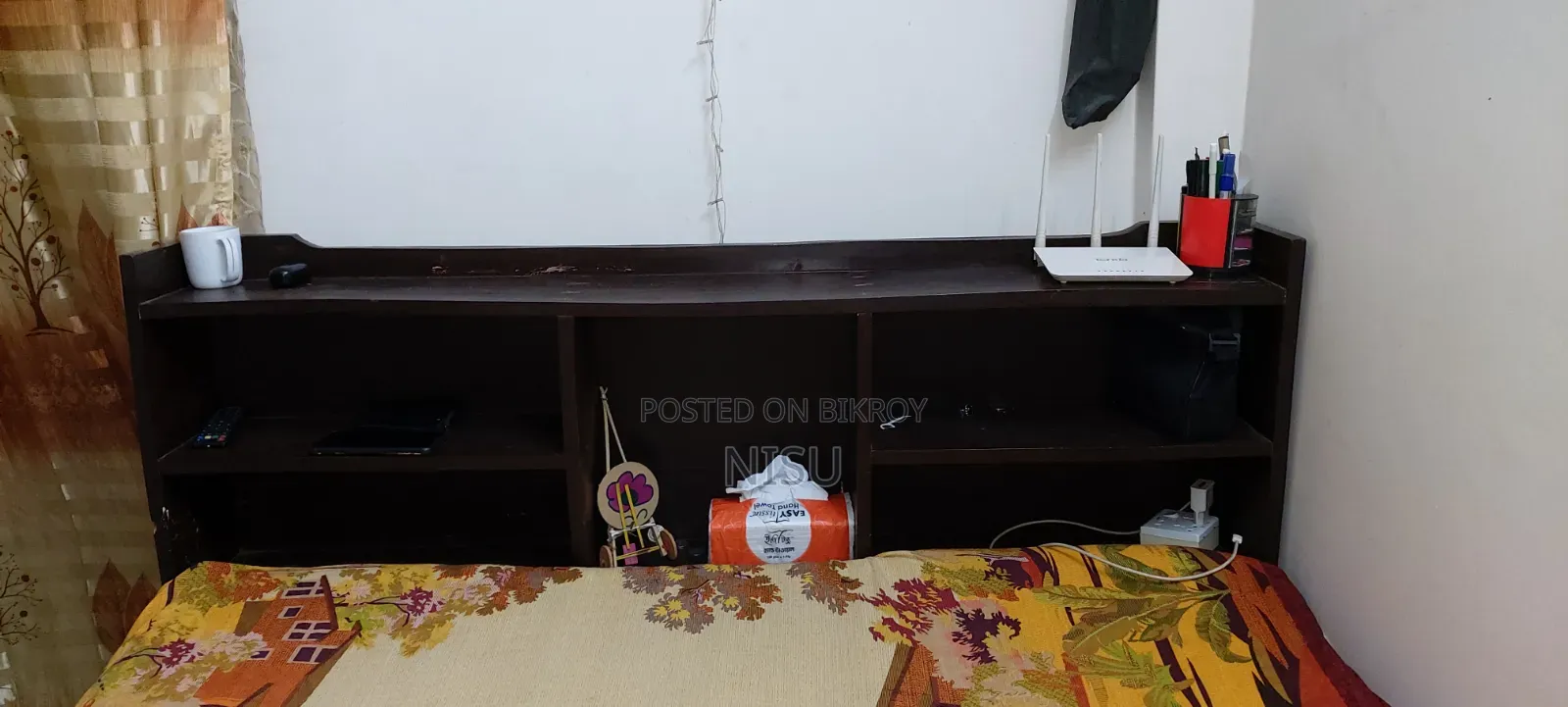 Mahogany wood bed 5x7 feet