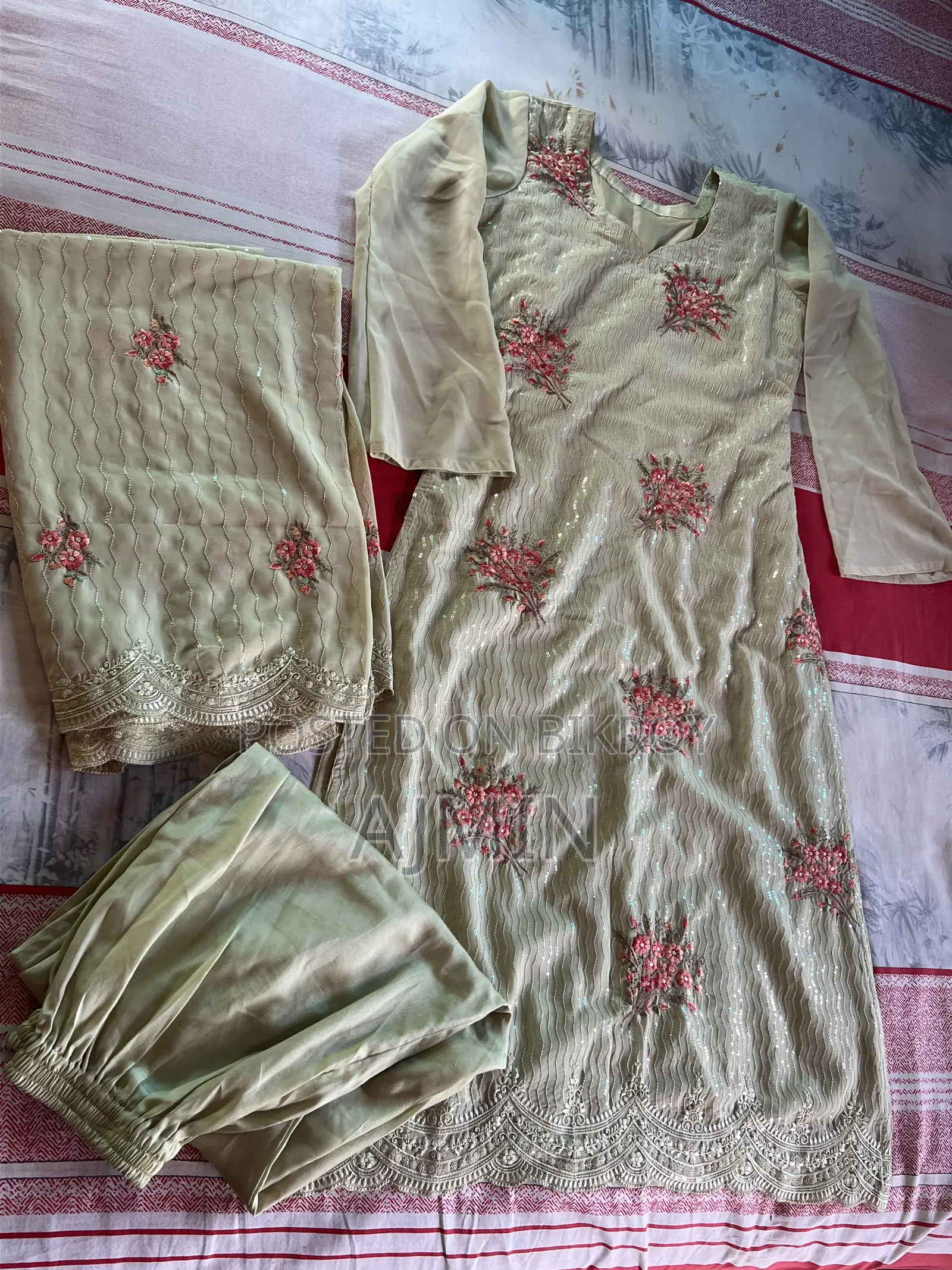 A dress with embroidery work