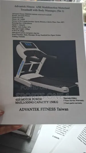 Motorized Treadmill Mulltifunction .5in1 .4hp