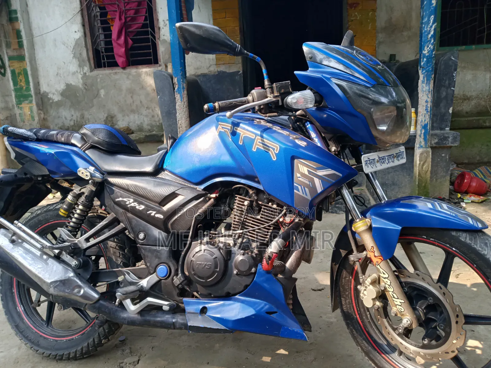 TVS Apache RTR 160 2v Refresh X-Connect 2017 Blue