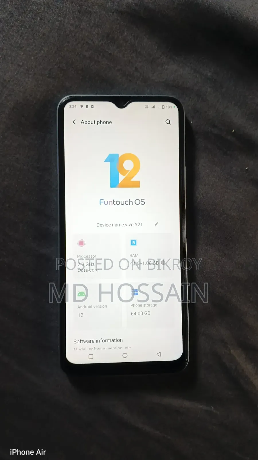 Vivo Y21 64 GB Blue