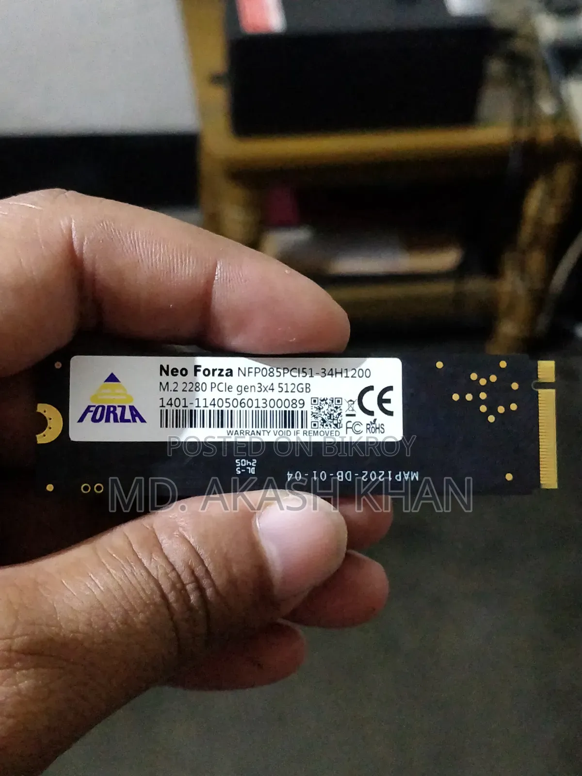 Neo Forza NFP055 512GB M.2 2280 NVMe PCIe Gen3x4 SSD