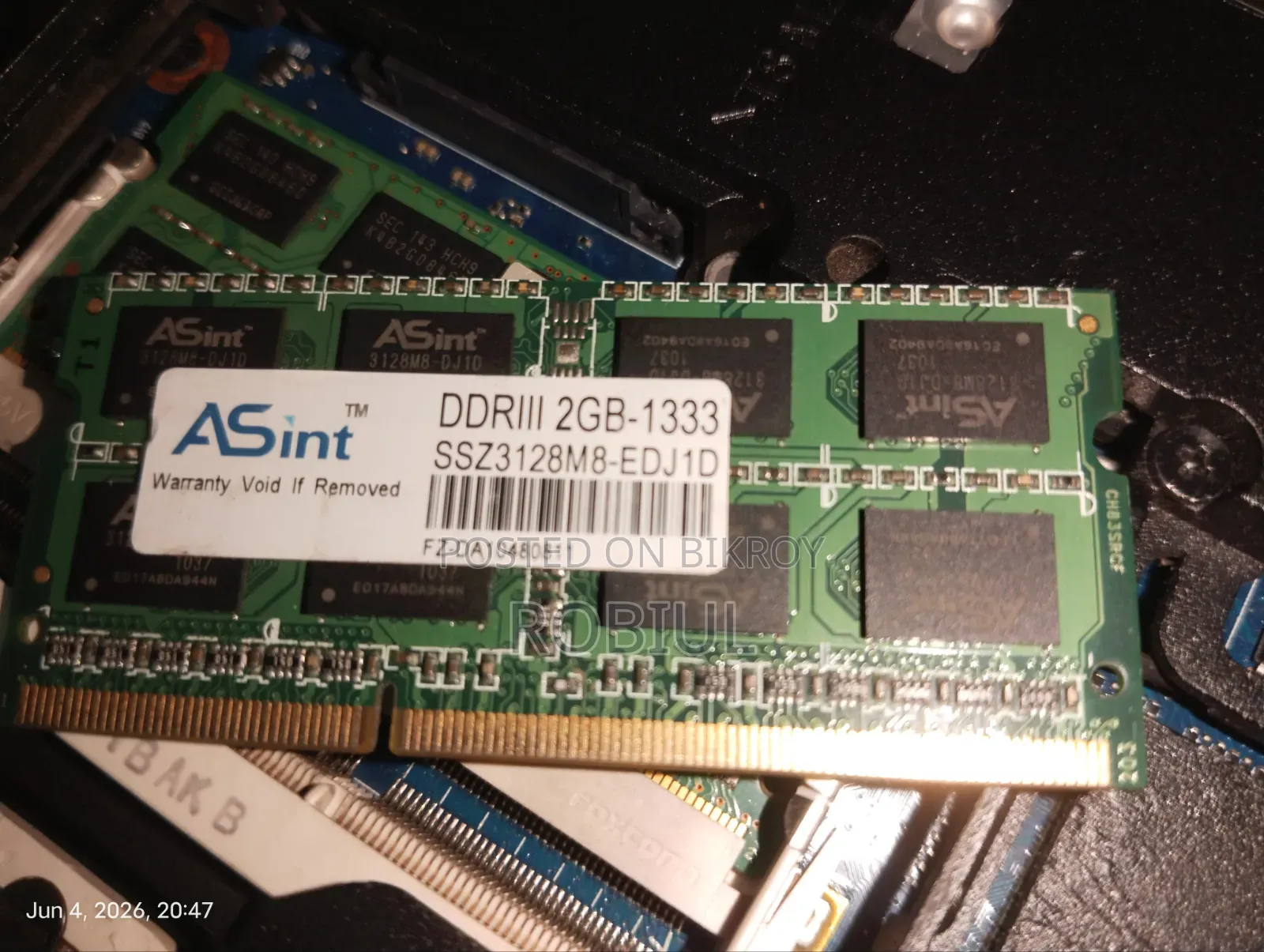 DDR3 2 GB 1333MHz Laptop RAM