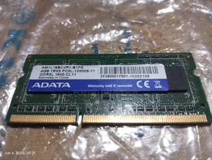 Adata 4GB DDR3L RAM Low Voltage & Both Support