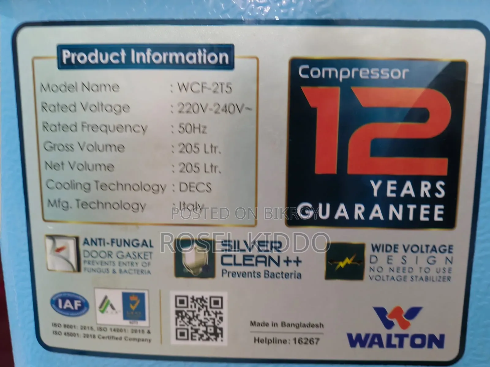 Walton Deep Freezer