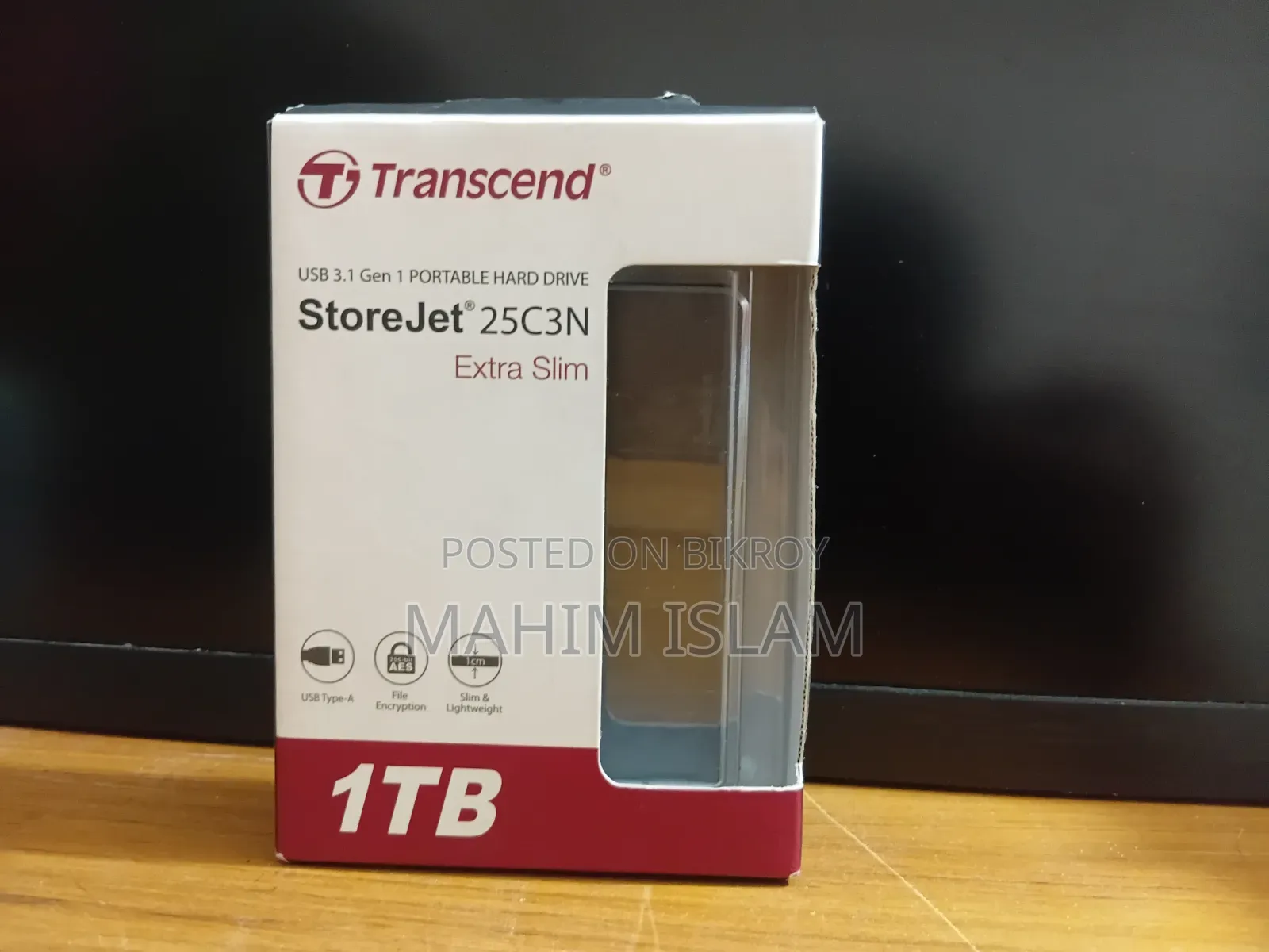 Transcend Storejet 25c3n 1tb Ultra-Slim External HDD (Brand New Unused)