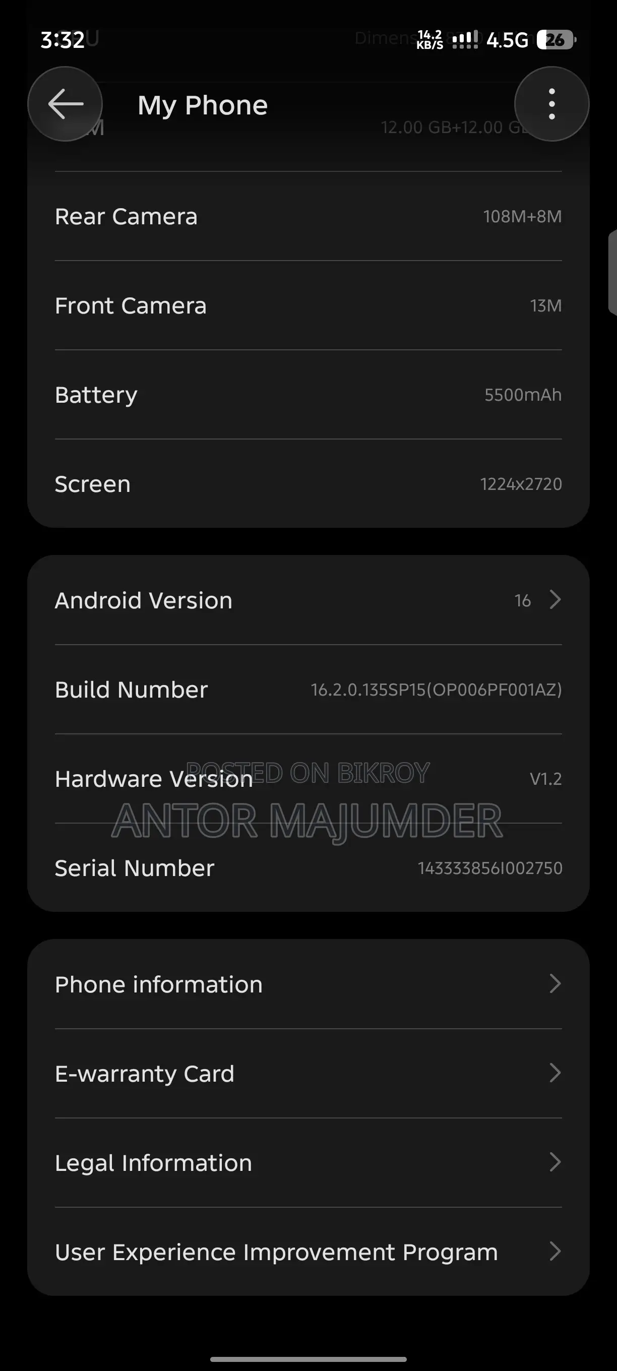 Infinix GT 30 Pro 256 GB Black