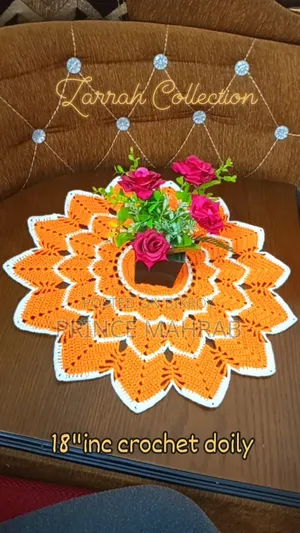 রানার সেট, টেবিল ক্লথ ১৮ ইঞ্চি ক্রোশেট