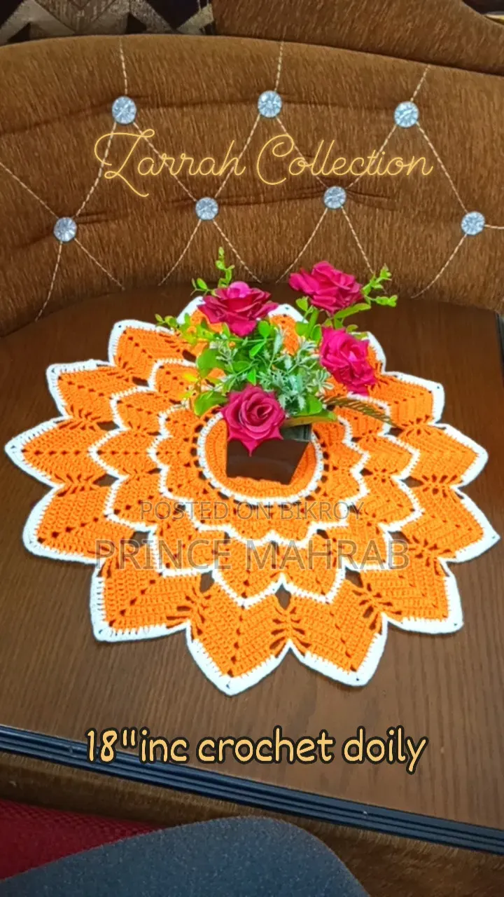 রানার সেট, টেবিল ক্লথ ১৮ ইঞ্চি ক্রোশেট