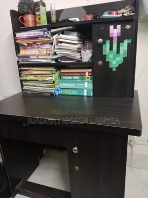 Compact Study Table With Bookshelf & Cabinet