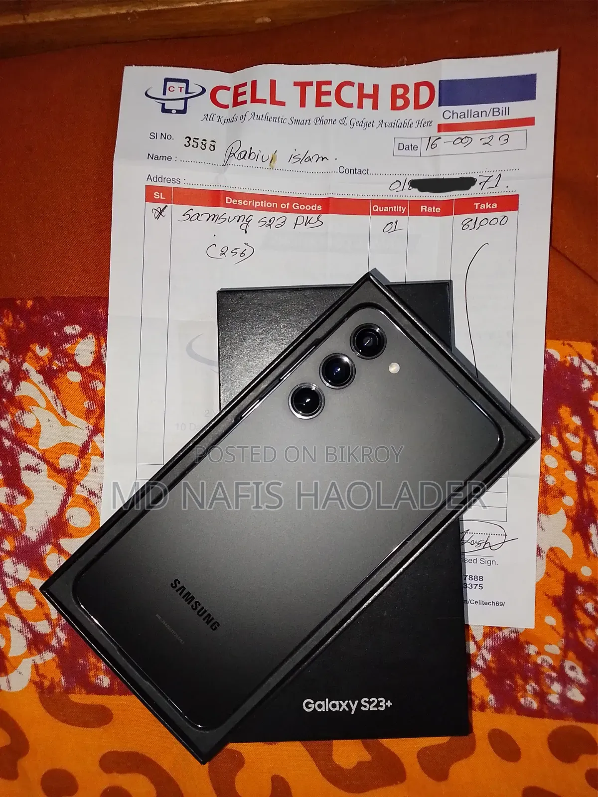 Samsung Galaxy S23 Plus 256 GB Black