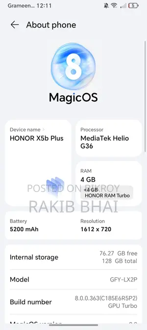 Honor 128 GB Black