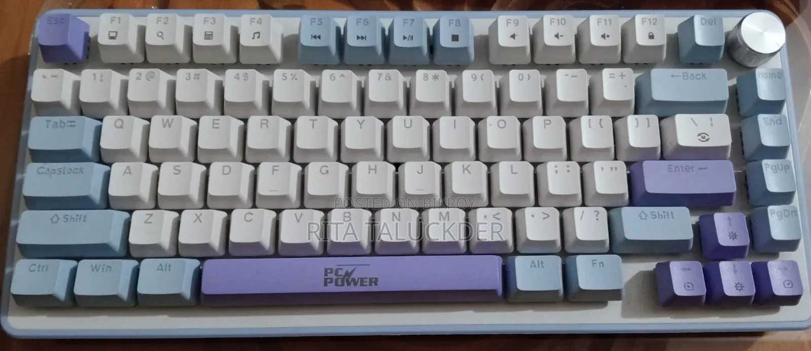 PC Power RGB Mechanical Keyboard With Metal Knob - Like New