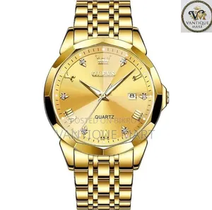 Olevs 9931 Quartz Watch for Men Solid Stainless Steel Strap Rhombus