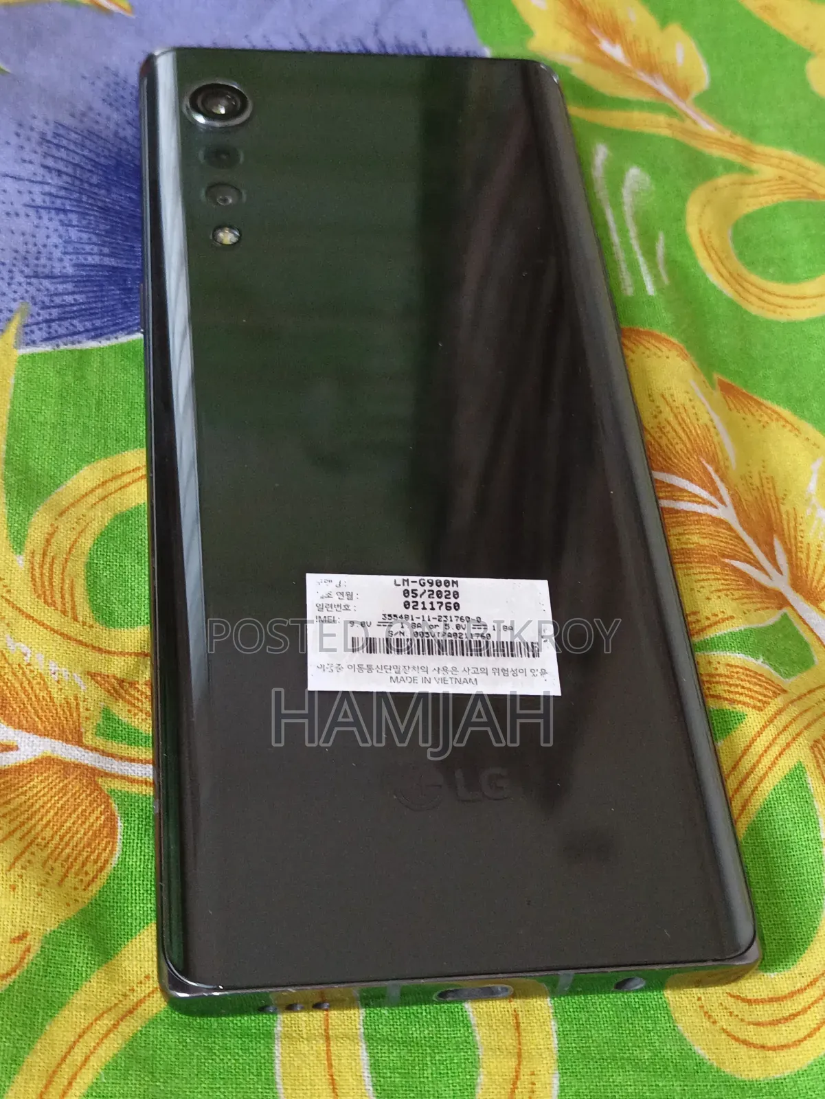 New LG Velvet 5G 128 GB Black