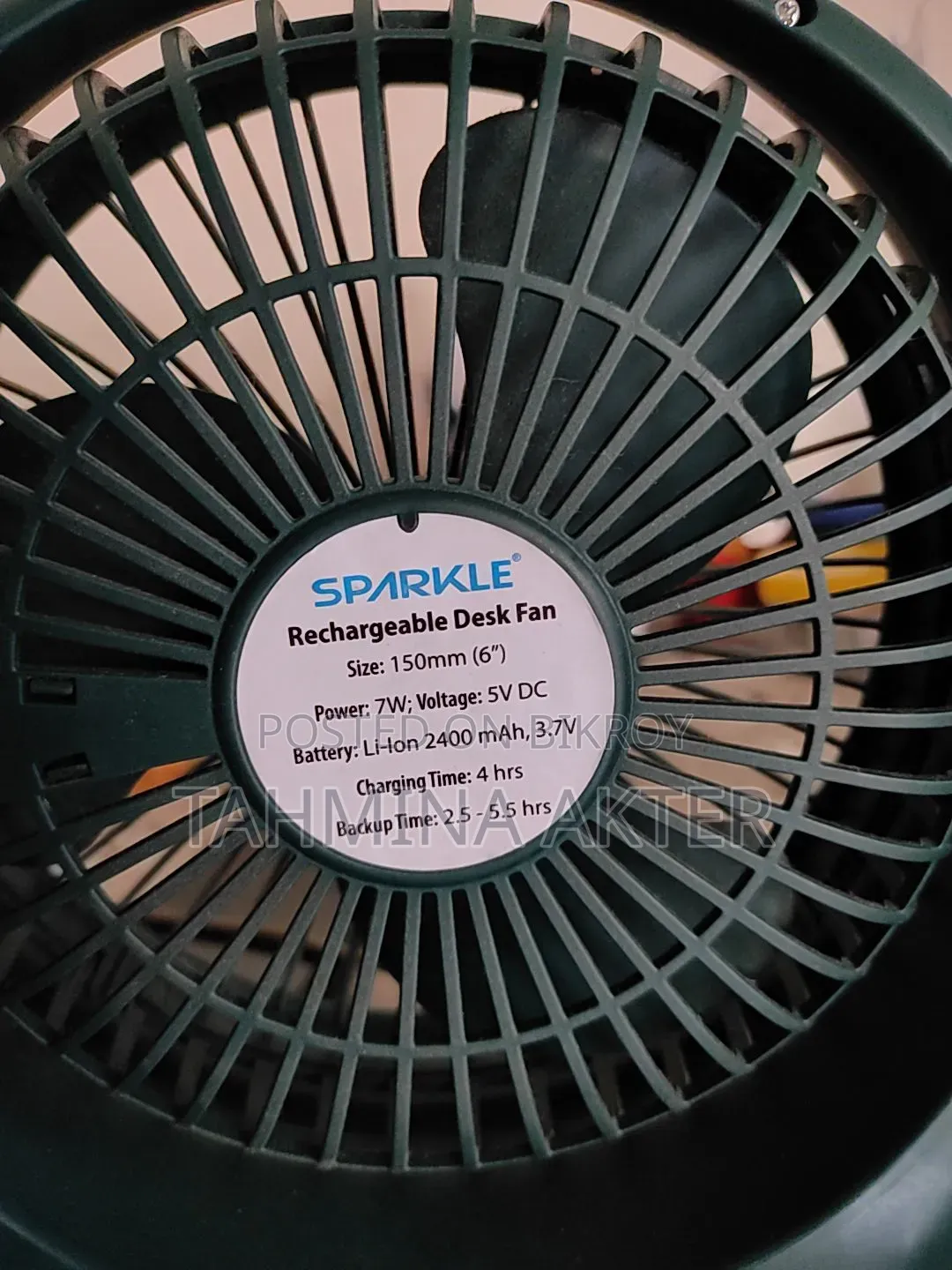 Sparkle Rechargeable Fan RDF