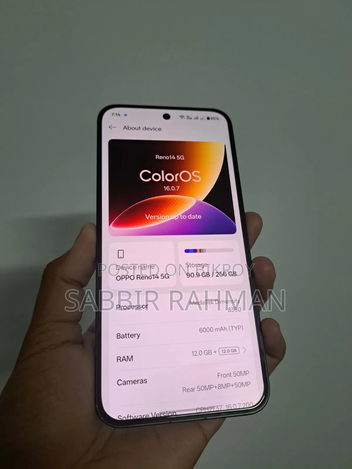 Oppo Reno14 256 GB Green