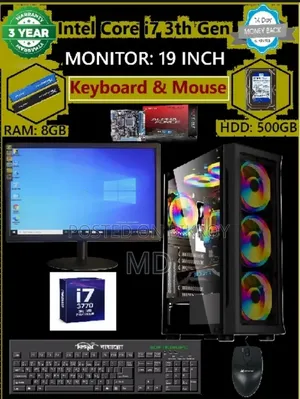 Desktop Computer 8GB Intel Core I7 HDD 500GB